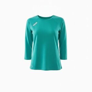 Hoka One One Womens Teal Quarter Sleeve Athletic Shirt Top Size XL